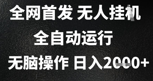 2025首发无人挂G项目，日入2k+，全自动运行，无脑操作，长期稳定 小白可玩【揭秘】-追梦聊项目