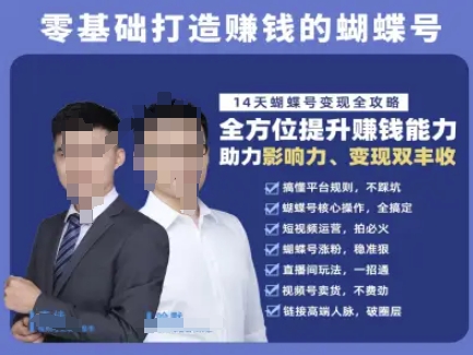 蝴蝶号专栏-视频号运营教程，零基础打造挣钱的蝴蝶号，14天蝴蝶号变现全攻略-追梦聊项目