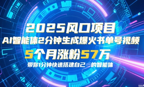 AI智能体2分钟一键生成爆火书单号原创视频，5个月涨粉57w，带你零代码1分钟搭建智能体-追梦聊项目