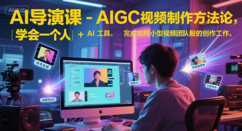 AI导演课-AIGC视频制作方法论，学会一个人+AI工具，完成如同小型视频团队般的创作工作，实现导演梦-追梦聊项目