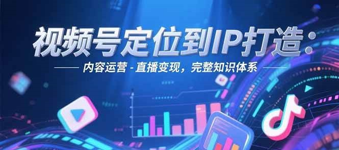 视频号定位到IP打造：账号搭建-内容运营-直播变现，完整知识体系-追梦聊项目