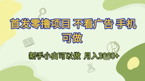 首发零撸项目 不看广告 手机可做 新手小白可以做  月入3k+【揭秘】-追梦聊项目