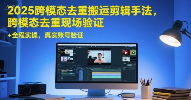2025跨模态去重搬运剪辑手法，跨模态去重现场验证 +全程实操，真实账号验证-追梦聊项目