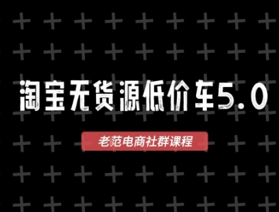 淘宝无货源2025VIP教程，​最新的淘宝无货源课程，1688代发，蓝海选品，零成本创业首选-追梦聊项目
