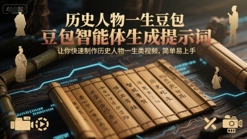 历史人物一生豆包智能体生成提示词，让你快速制作历史人物一生类视频，简单易上手-追梦聊项目