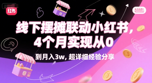 线下摆摊联动小红书，4 个月实现从 0 到月入3w，超详细经验分享-追梦聊项目