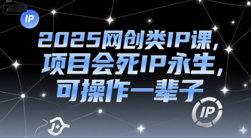 2025网创类IP课，项目会死IP永生，可操作一辈子-追梦聊项目