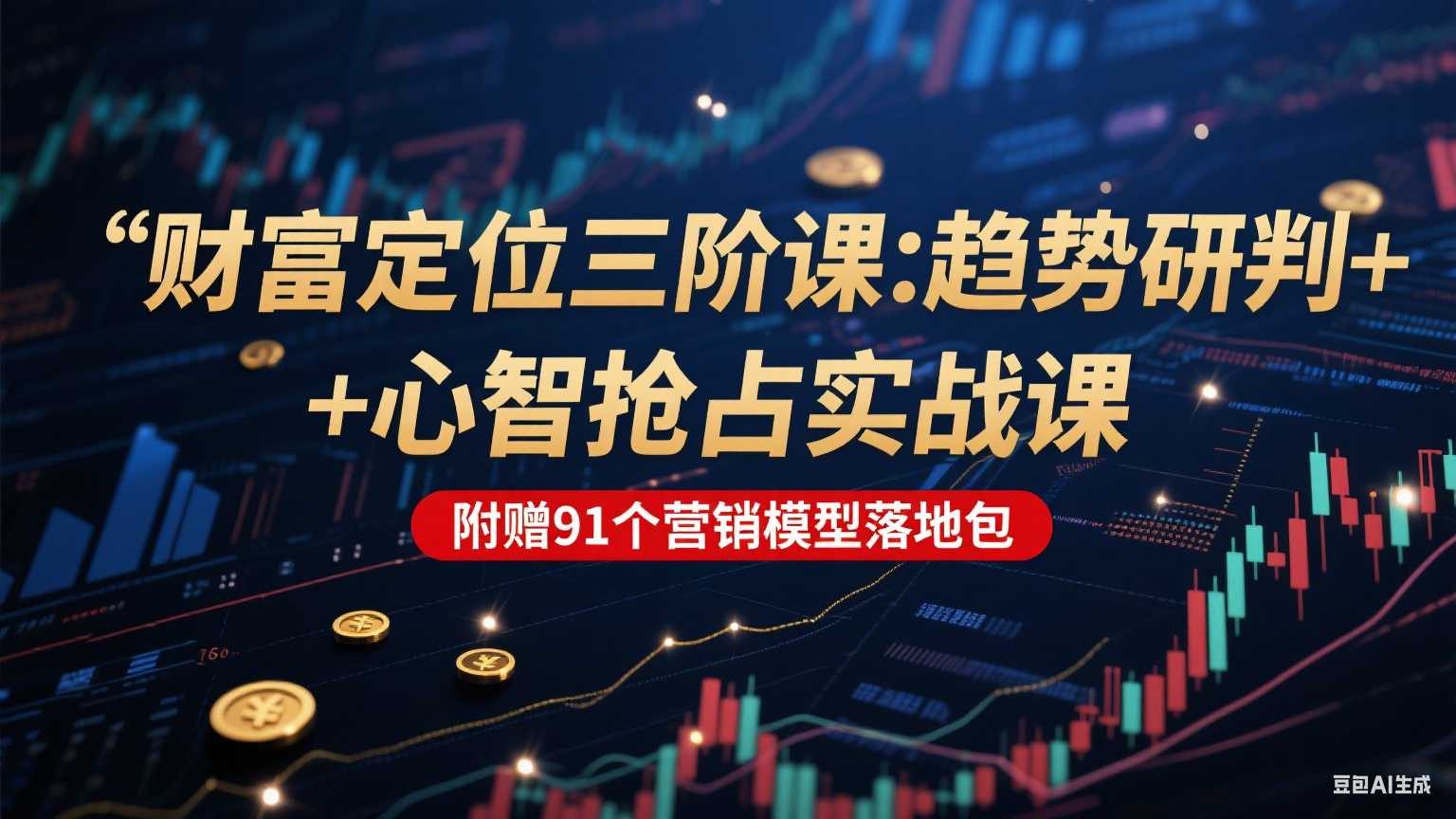 财富定位三阶：趋势研判 + 心智抢占实战课，附赠91个营销模型落地包-追梦聊项目