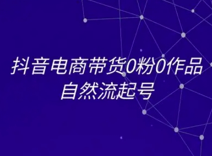 抖音电商带货0粉0作品自然流起号，抖音电商教程-追梦聊项目