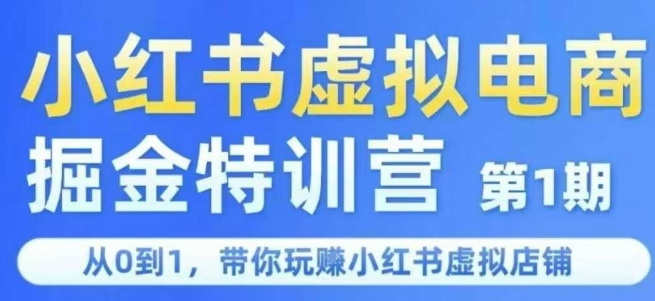 小红书虚拟电商掘金特训营第1期，从0到1，带你玩转小红书虚拟店铺-追梦聊项目