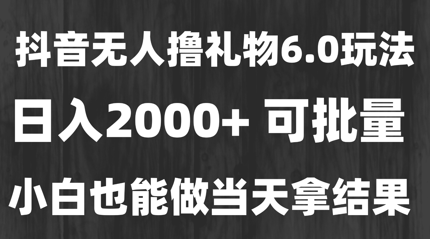 最新风口暴力撸金技术，无人撸礼物，长期稳定 一天收益2000+，小白当天…-追梦聊项目