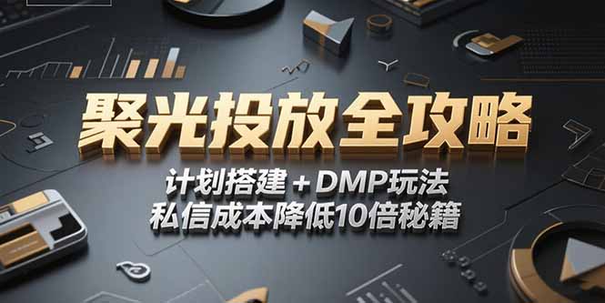 2025小红书聚光投放全攻略，计划搭建+DMP玩法，私信成本降低10倍秘籍-追梦聊项目