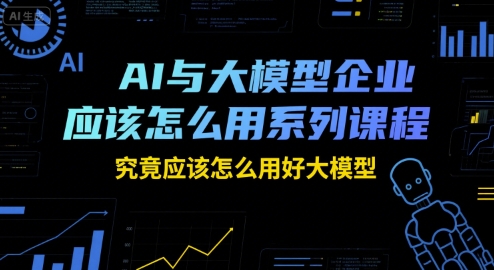 AI与大模型企业应该怎么用系列课程，究竟应该怎么用好大模型-追梦聊项目