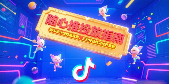 随心推投放指南，脚本设计加数据监测，三阶段自然流拉升策略-追梦聊项目
