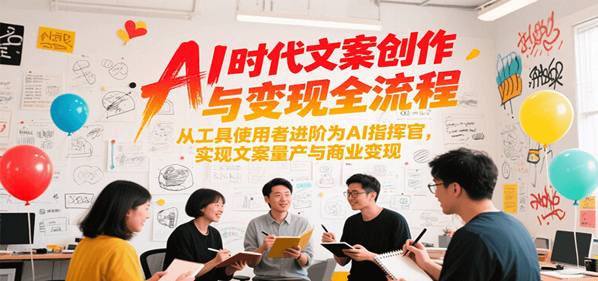 AI时代文案创作与变现全流程，从工具使用者进阶为AI指挥官，实现文案量产与商业变现-追梦聊项目