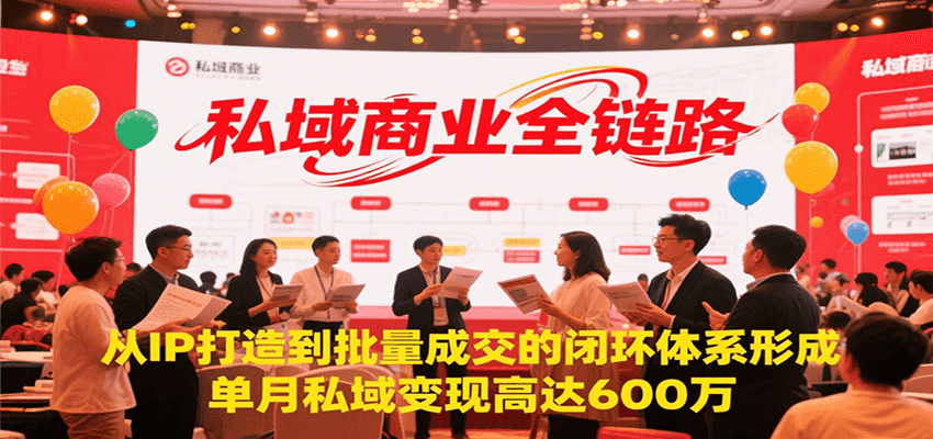 私域商业全链路，从IP打造到批量成交的闭环体系形成，单月私域变现600万-追梦聊项目