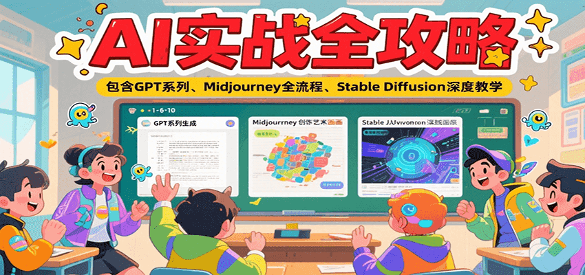 AI实战全攻略，包含GPT系列、Midjourney全流程、Stable Diffusion深度教学-追梦聊项目