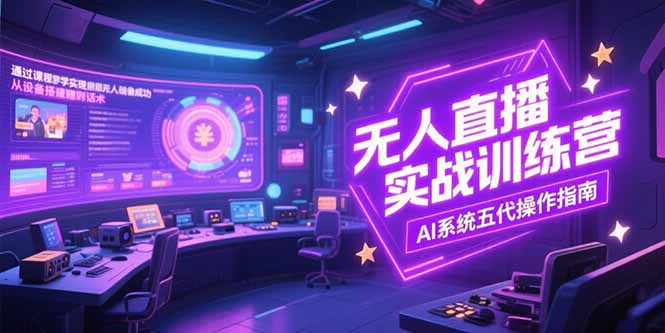 无人直播实操训练营，从设备搭建到话术，AI系统五代操作指南(7月更新-追梦聊项目