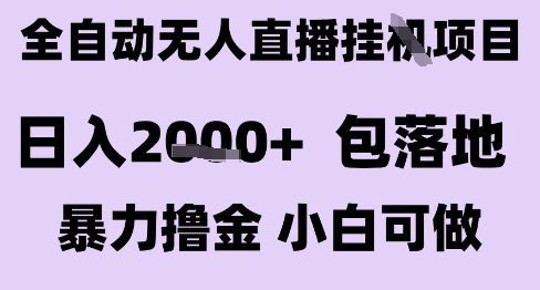 最新全自动抖音无人直播挂G项目，日入2k+ 包落地暴力撸金，小白可做【揭秘】-追梦聊项目