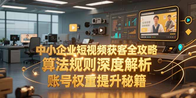 中小企业短视频获客全攻略，算法规则深度解析，账号权重提升秘籍-追梦聊项目