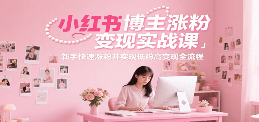 小红书博主涨粉变现实战课，新手快速涨粉并实现低粉高变现全流程-追梦聊项目
