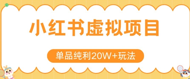 小红书卖虚拟产品，单品纯利20W+玩法分享，4节系列课程-追梦聊项目