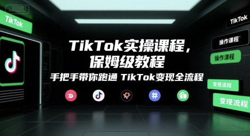 TikTok实操课程，保姆级教程，手把手带你跑通TikTok变现全流程-追梦聊项目