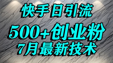 创业粉怎么打？快手精准引流创业粉，宝妈群体日进500+精准流量-追梦聊项目