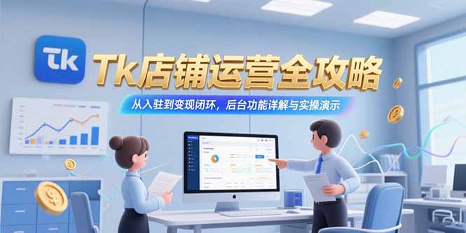Tk店铺运营全攻略，从入驻到变现闭环，后台功能详解与实操演示-追梦聊项目