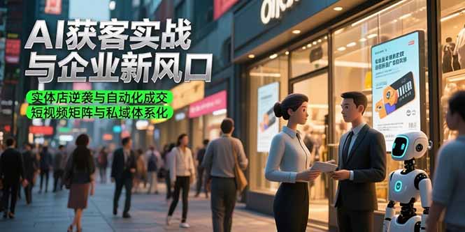 AI获客实战与企业新风口，实体店逆袭与自动化成交 短视频矩阵与私域体系化-追梦聊项目