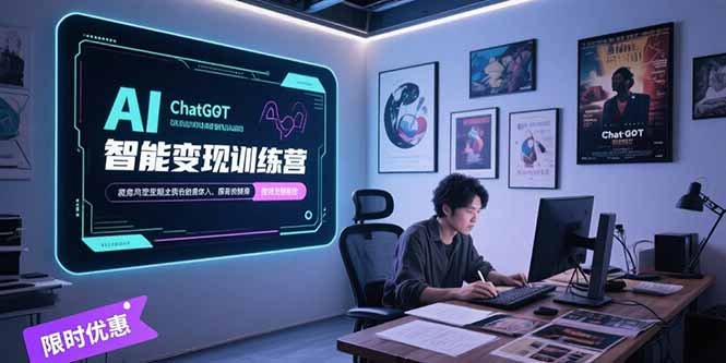 AI智能变现训练营，ChatGPT写作变现，电影解说制作，图文带货方法论-追梦聊项目