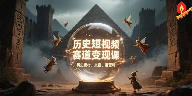 历史短视频赛道变现课，百集素材库应用，文案剪辑技巧，账号运营全案-追梦聊项目