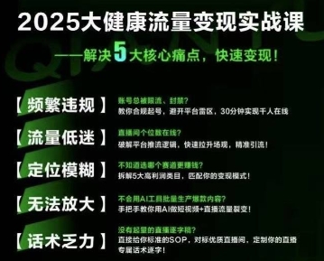 大健康流量全域新增长8.0，三月底线下课视频，大健康万亿蓝海，从类目突围到模式迭代-追梦聊项目