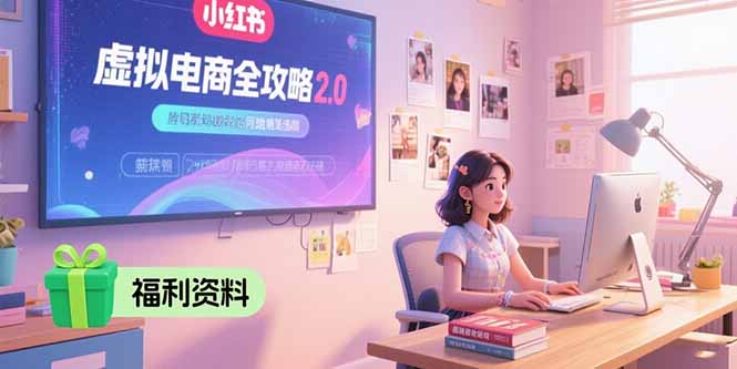 虚拟电商全攻略2.0，开店选品实操流程，账号定位、货源发布、笔记发布技巧-追梦聊项目