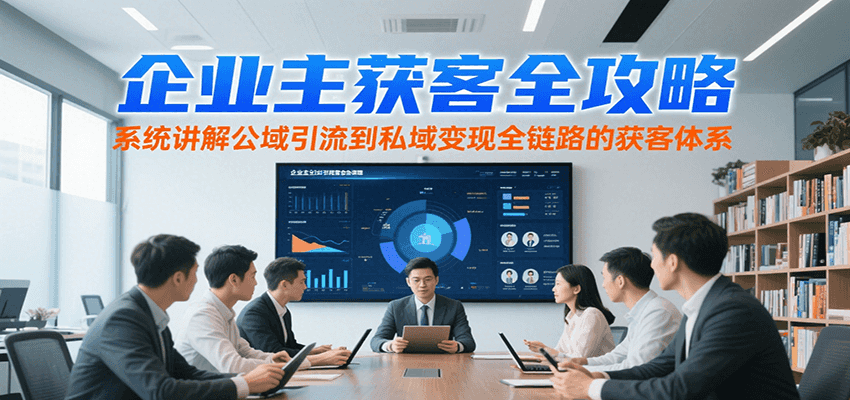 企业主获客全攻略，系统讲解公域引流到私域变现全链路的获客体系-追梦聊项目