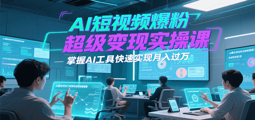 AI短视频爆粉超级变现实操课，掌握AI工具快速实现月入过万-追梦聊项目