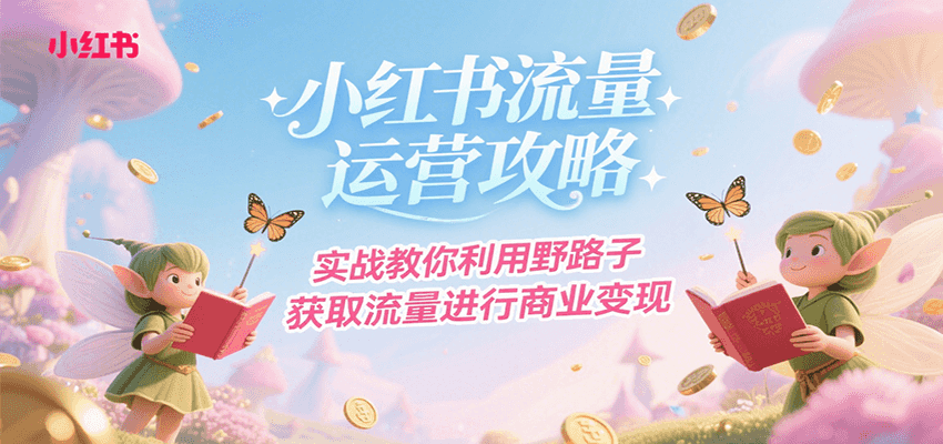 小红书流量运营攻略，实战教你利用野路子获取流量进行商业变现-追梦聊项目