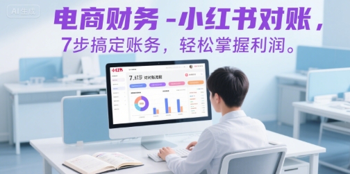 电商财务-小红书对账，7步搞定账务，轻松掌握利润-追梦聊项目