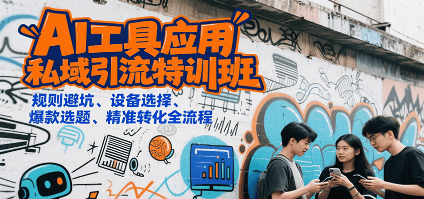 AI工具应用私域引流特训班，规则避坑、设备选择、爆款选题、精准转化全流程-追梦聊项目