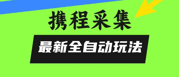 携程信息采集全自动玩法，0风控，无脑开干【揭秘】-追梦聊项目