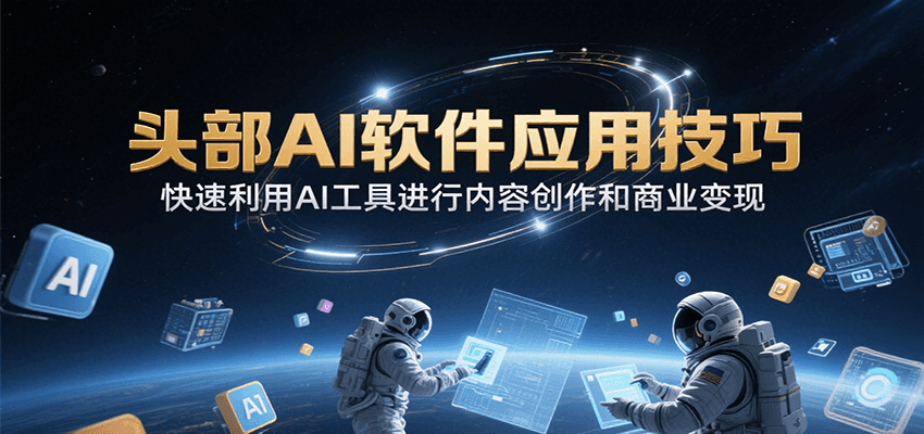头部AI软件应用技巧，快速利用AI工具进行内容创作和商业变现-追梦聊项目