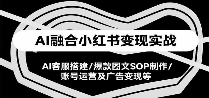 AI融合小红书变现实战课，AI客服搭建/爆款图文SOP制作/账号运营及广告变现等-追梦聊项目