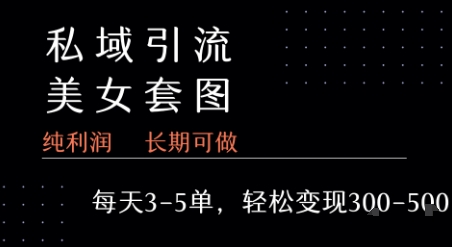 私域卖套图每天3-5单 每单利润99-2张+-追梦聊项目