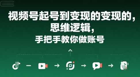 视频号起号到变现的思维逻辑，手把手教你做账号-追梦聊项目