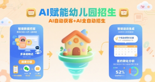 AI赋能幼儿园招生，AI自动获客+AI全自动招生-追梦聊项目