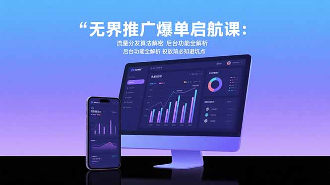 无界推广爆单启航课：流量分发算法解密 后台功能全解析 投放前必知避坑点-追梦聊项目