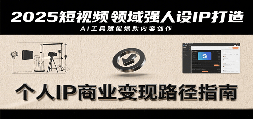 2025短视频领域强人设IP打造，结合爆款案例与AI工具应用，从个人出镜到商业成交转化-追梦聊项目
