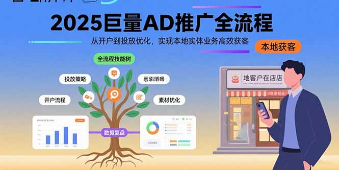 2025巨量AD推广全流程，从开户到投放优化，实现本地实体业务高效获客-追梦聊项目