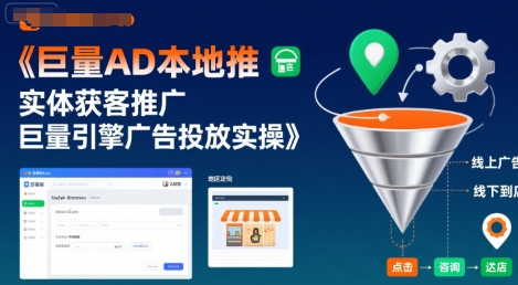 巨量AD本地推实体获客推广，巨量引擎广告投放实操-追梦聊项目