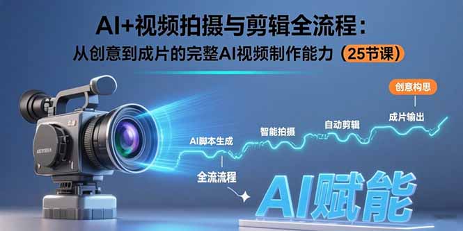 AI+视频拍摄与剪辑全流程：从创意到成片的完整AI视频制作能力(25节课-追梦聊项目